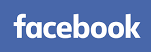 facebook icon on blue white logo